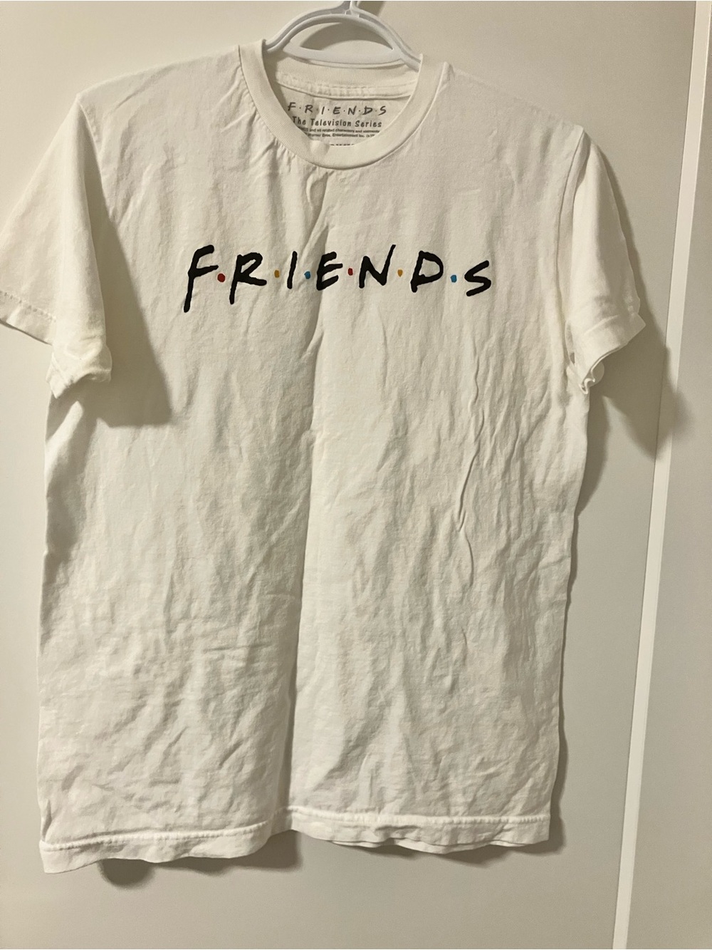 FRIENDS Logo White Crewneck T-Shirt - Classic TV Series Tee